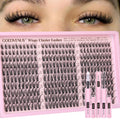 Goddvenus Wispy Lash Clusters Kit, C Curl Natural DIY Individual Eyelash Extensions (300 pcs, 10-16mm)