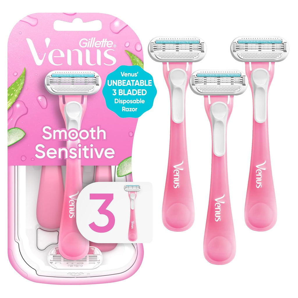 Gillette Venus Sensitive Women's Disposable Razors (3 Count)