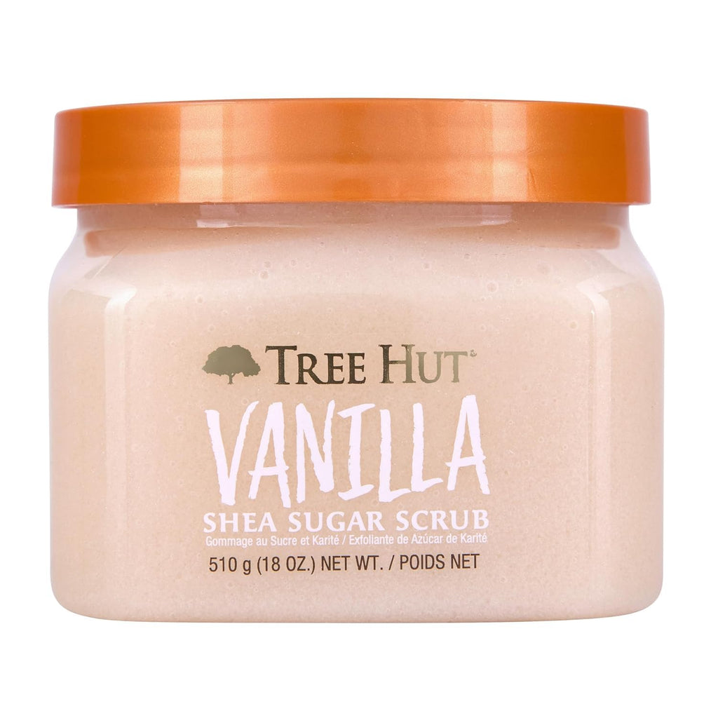 Tree Hut Vanilla Shea Sugar Body Scrub, Exfoliating & Hydrating Body Scrub (18 oz)