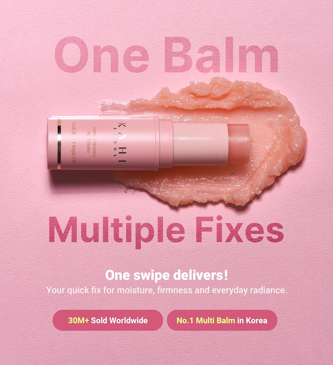 KAHI Wrinkle Bounce Multi Balm Stick: Intensive Salmon Collagen