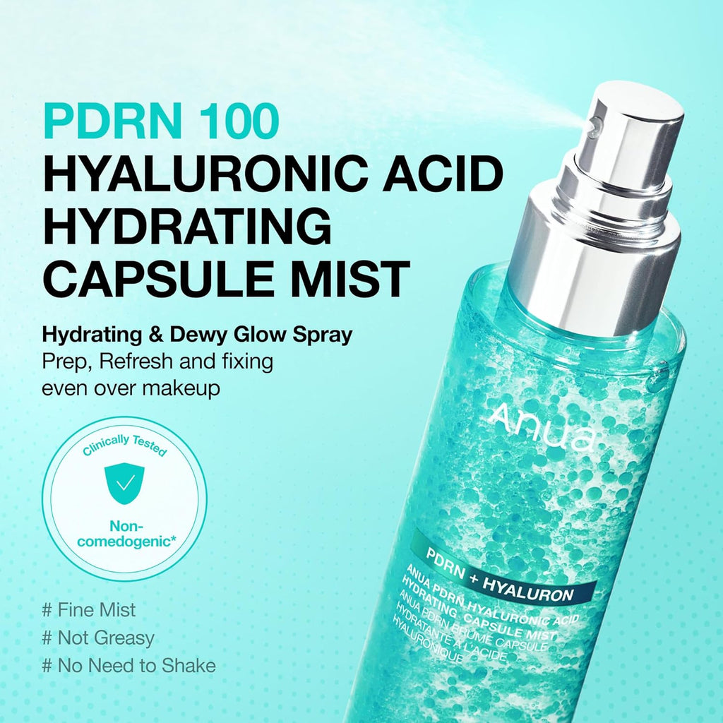 Anua PDRN Collagen Glow Facial Serum Spray, Hydrating Face Mist (3.38 fl oz)