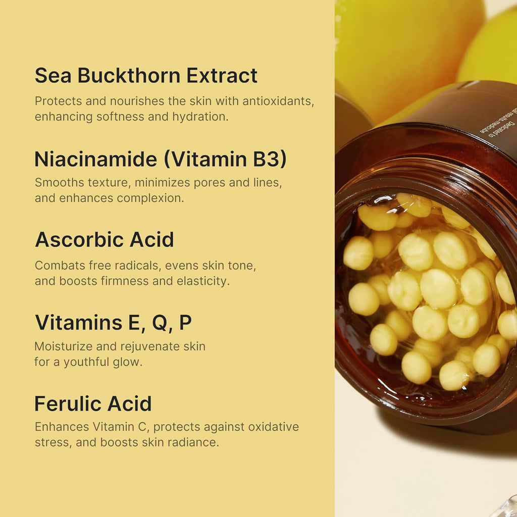 medicube Deep Vitamin C Capsule Cream, Liposome Golden Capsule Face Moisturizer (1.94 oz)