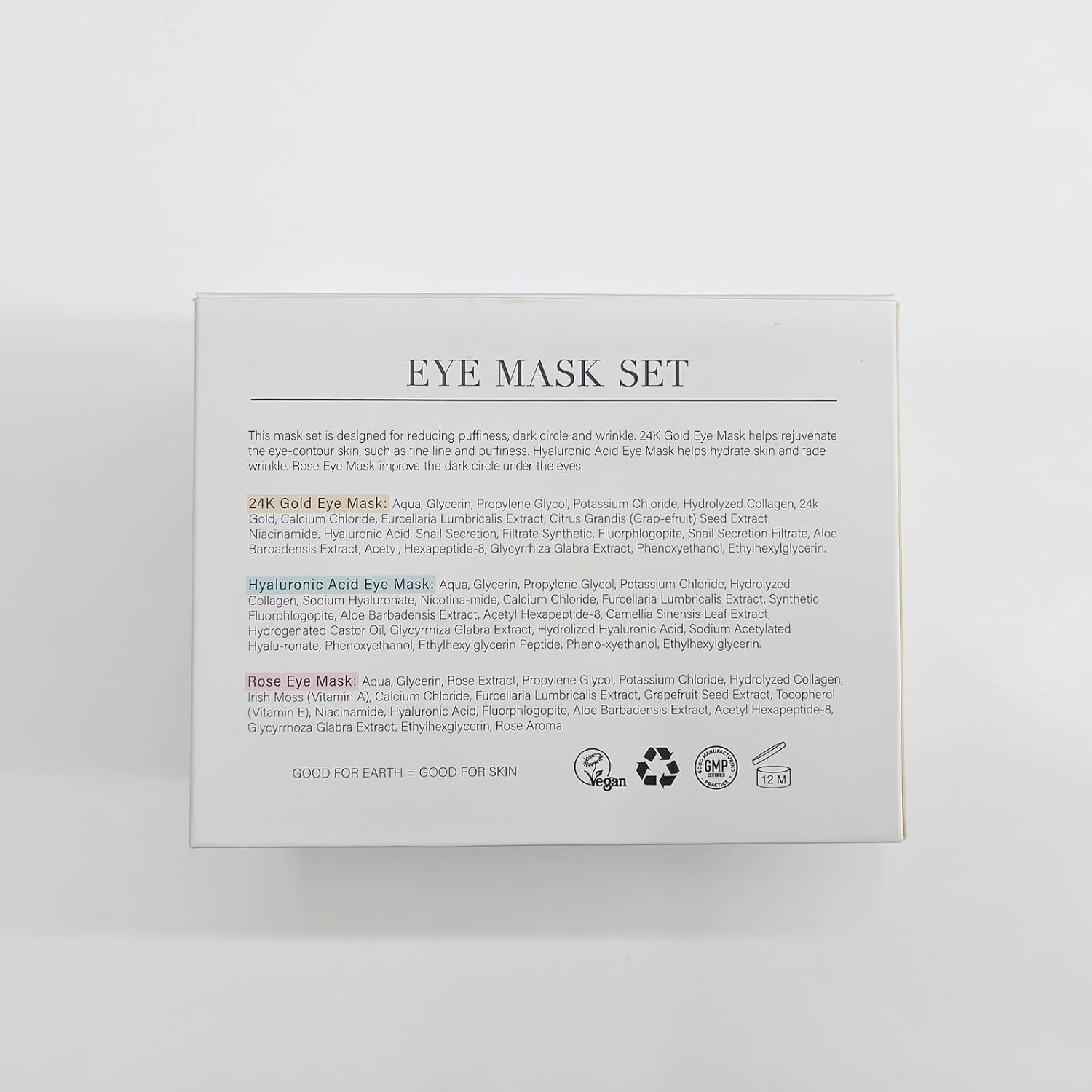PEAUAMIE Hydrogel Under Eye Patches Set with Hyaluronic Acid & Gold (30 Pairs)