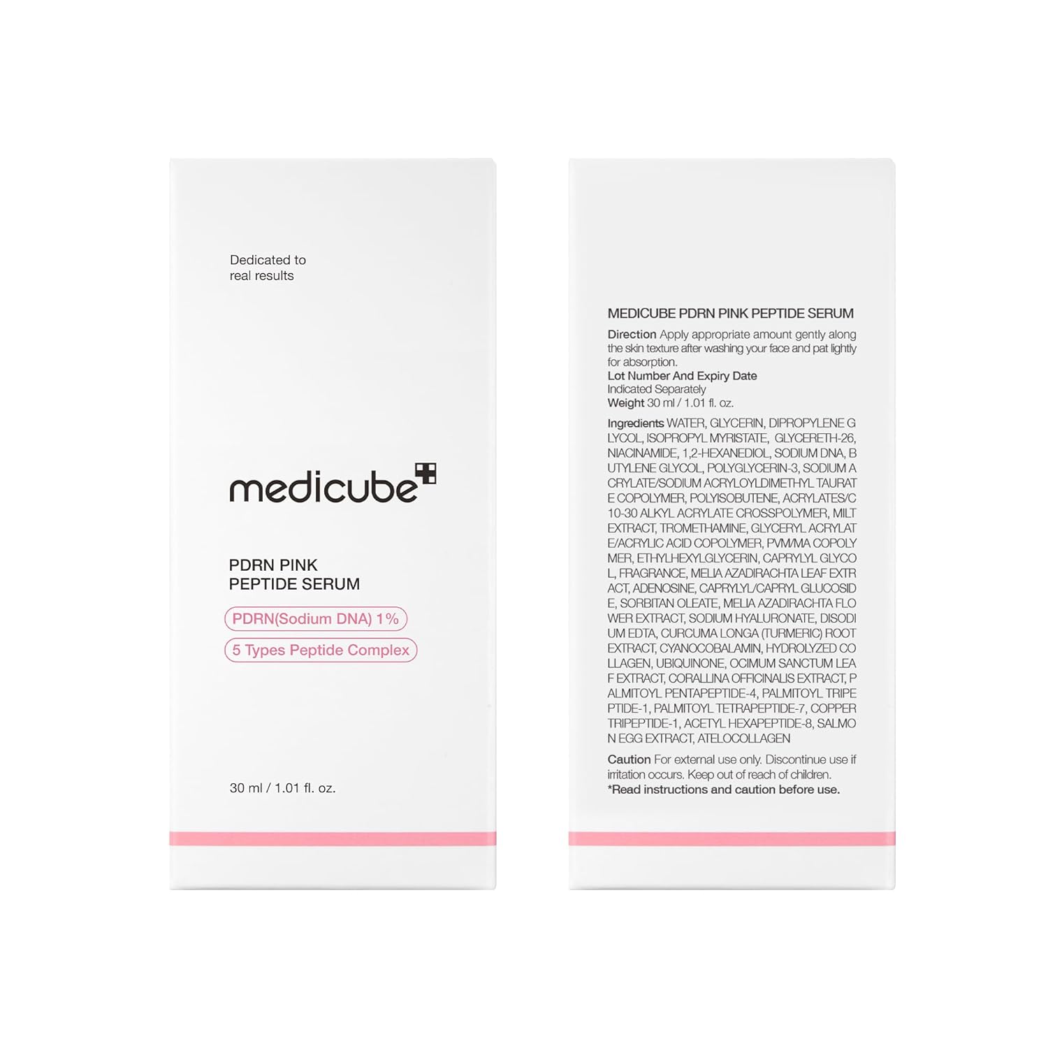 medicube PDRN Pink Peptide Serum with Salmon DNA, Hydrating & Firming Care (1.01 fl. oz)