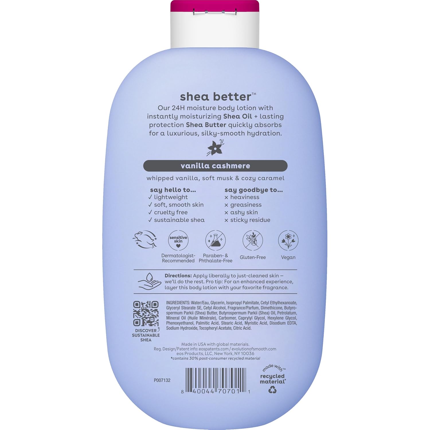 eos Shea Better 24-Hour Moisture Body Lotion (Vanilla Cashmere)